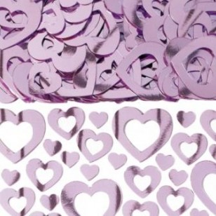 Pink Heart Shimmer Table Confetti
